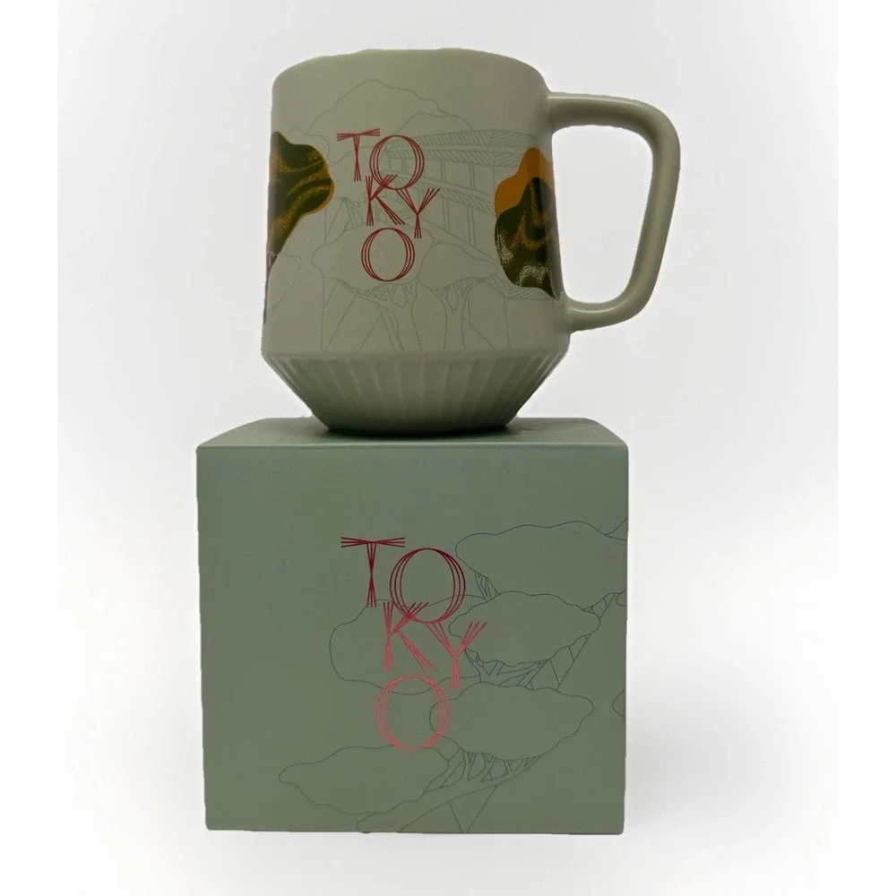 Starbucks Reserve‎ Roastery Tokyo Microblend Pleated Mug Green 355ml New w/ Box
